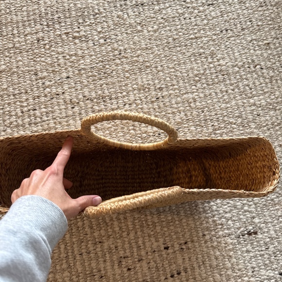 Large straw tote / purse - Picture 2 of 6